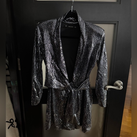 Zara romper silver sequins - Picture 4 of 6